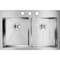 Elkay Elkay Crosstown 33"x22"x6", Equal 2-Bowl Dual Mount Ada Sink Kit SS ECTSRAD33226TBG3 - alternate 1